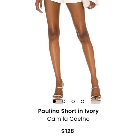 Camila Coelho Revolve Paulina Short L in Ivory MSRP $128 High Rise - Button Fly - Picture 3 of 8
